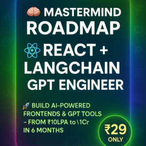 🧠 Mastermind Roadmap: React + LangChain + GPT Engineer ⚛️ Build GPT-Powered SaaS Frontends & Tools That Earn